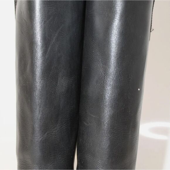 Frye Lindsay Plate Tall Black Leather Harness Riding Boots - Picture 3 of 13